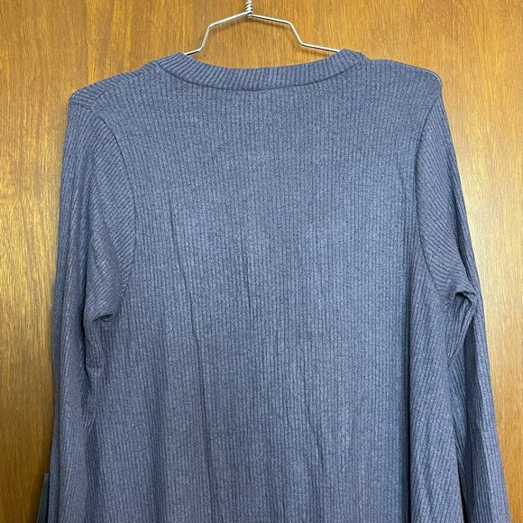 NWT Lulu's Navy Blue Button Down Long Sleeve Mini Dress Size Medium - Picture 6 of 7